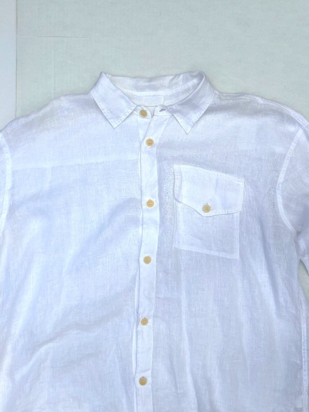 Women’s CP Shades White 100% Linen Long Sleeve Button Up Shirt, XXL - Picture 5 of 13